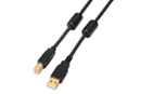 Cable USB Impresora 2.0 A-B, oro con filtros 3m